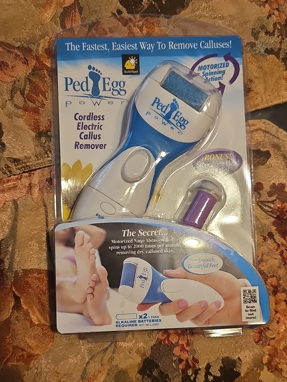 Power Cordless Electric Callus Remover - Blue